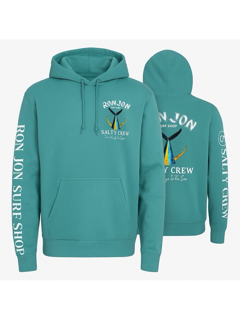Salty Crew Womens Small Hoodie Ron Jon Collab Mint Pullover NWT Surf Logo